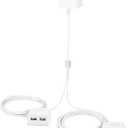 Philips 24W Twin USB Charger, 16 Ft. Splitter Power Cord, for iPhone 12/11/Pro/Max/XS/XR/X/8, Ipad Pro, Samsung Galaxy S21/S10/S9/Plus, Google Pixel 5/C/3/2/XL, DLK51344Q/27