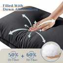 JOLLYVOGUE Black Pillows Queen Size Set of 2, Supportive Firm Bed Pillows with Oeko-Tex Certified Soft Down Alternative Fill, Fluffy Luxury Hotel Quality for Back, Stomach and Side Sleepers