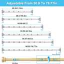 Gold Shower Curtain Rod 30 To 76 Inch(2.6-6.4ft) Tension Curtains Rods No Drilling Shower Rods For Bathroom Tension Rods Adjustable Spring Loaded Curtain Rods 7/8" Diameter