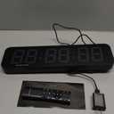 15.2" Large Digital Wall Clock with Seconds, App & Remote Control, Customizable RGB Colors, Alarms, Stopwatch, Countdown, Timer Clock for Home Gym Living Room Office Garage Decor