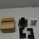 Rockwill 2x2 inch Square Post Fence Flange Kit, Premium Heavy Duty Powder-Coated Steel for Handrail, Railing with 1 Post Anchor Base, 1 Interlocking Cover, 4 Anchor Bolts, 4 Tapping Screws (1-Pack)