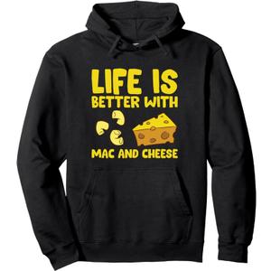 Mac & Cheese Life Is Better With Mac N Cheese Pullover Hoodie, S
