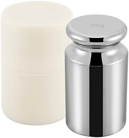 Bonvoisin 2KG Calibration Weight for Digital Scale, Class M1, Carbon Steel, Chrome Finish (2000g)