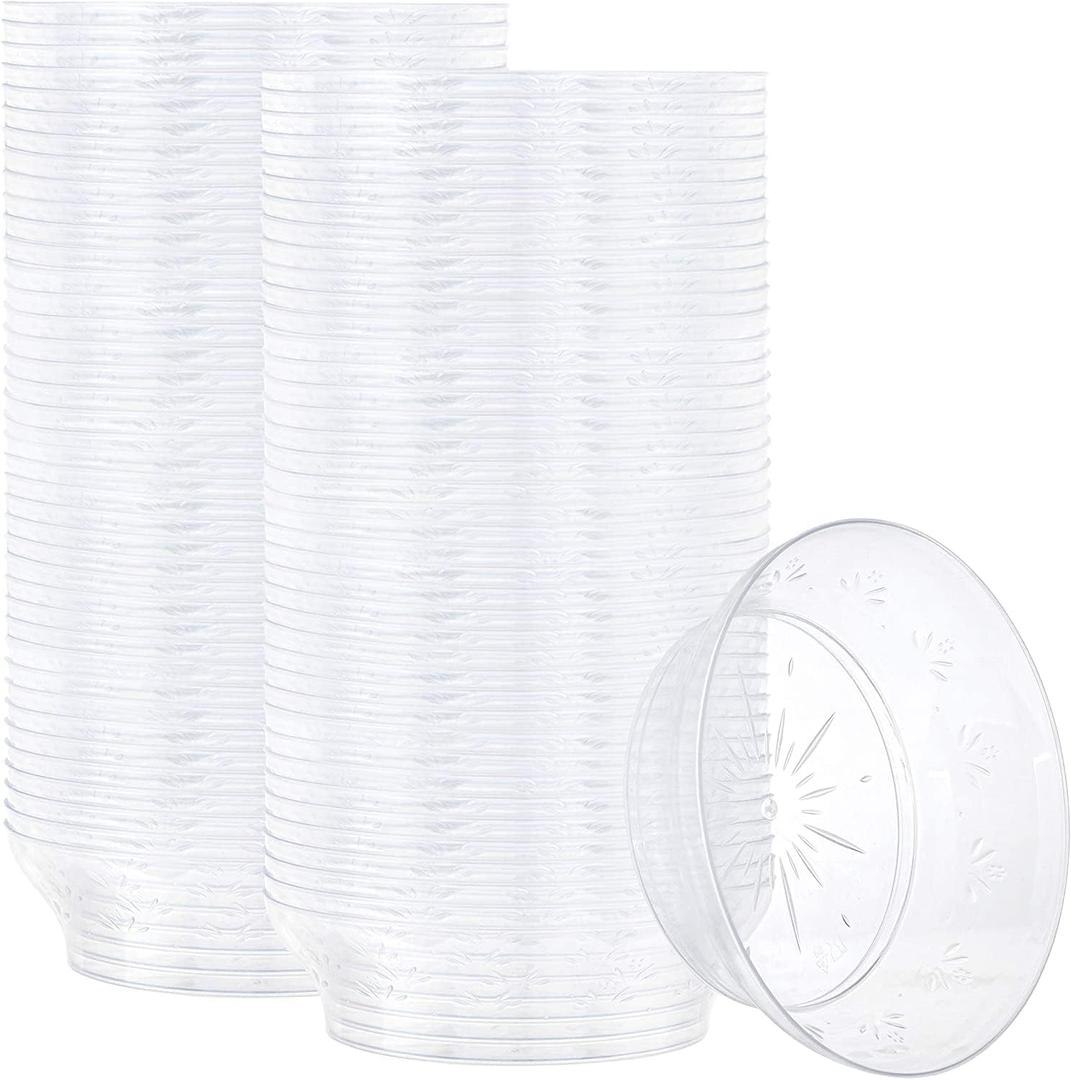 PLASTICPRO 10 ounce Premium Heavy Weight Crystal Clear Disposable Plastic Party Soup Bowls/Candy Dish Pack of 40