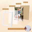 5x7 Picture Frame White Set of 4, Display Pictures 5x7 without Mat, Photo Frame with HD Plexiglass for Tabletop or Wall Display