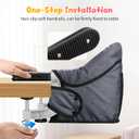 Hook On High Chair for Babies 6-36 Months | Secure & Portable Foldable Travel High Chair | Clip On Baby Feeding Seat with Non-Slip Aluminum Clamp, Detachable Washable Cover & Carry Bag (Grey)