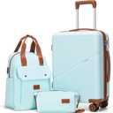 Carry On Luggage 22x14x9 Airline Approved, 20 Inch Carry on Suitcases with Wheels, ABS Lightweight Carry-on Luggage, Travel Suitcase Set with Wheels and TSA Lock (MintGreen)