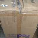 6-Piece Wicker Patio Conversation Set Retractable Canopy with White Cushions