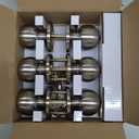 BESTTEN [3 Pack] Door Knob with Lock and Key, Keyed Different Entry Door Knob, for Entrance and Front Door, Satin Nickel