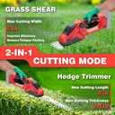 Cordless Hedge Trimmer for Milwaukee M18 Battery(No Battery),2200RPM Cordless Mini Grass Shears,2 in 1 Handheld Electric Hedge Trimmer/Grass Cutter,Shrub Trimmer Bush Trimmer for Gardening,Lawn,Yard