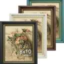 8x10 Picture Frame Vintage Set of 4 Rustic Farmhouse Picture Frames Table or Wall Hanging Home Decor.