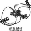 2pcs Front Left & Right ABS Wheel Speed Sensors Fit for Toyota Corolla 2003-2006, for Matrix 2003-2008, for Pontiac Vibe, Replace# 89543-02050 89542-02050