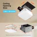 Consciot Bathroom Exhaust Fan with Light, 50 CFM, 1000Lm LED Light, 7.25 x 7.5 x 5 Inches