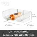 Oggi Bottle Rack, 6 Bottle Storage - Stackable Rack, Secure Stack Tabs. Water Bottle Storage, Bottle Holder for Kitchen, Cabinet, Fridge - Each Rack Holds 3 Bottles, 2 Pack (4pc. New)