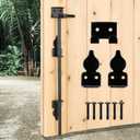 24" Heavy Duty Cane Bolt Gate Drop Rod-Steel Gate Ground Latch Designed for Wood Metal Vinyl Gates or Double Doors Fence Applications