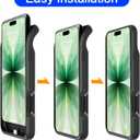 Battery Case for iPhone 17, Upgraded 10000mAh Pack Rechargeable Charger Case Support Carplay with Wireless Charging Compatible for iPhone 17 (6.3 inch) External Battery Charging Cover (Black)