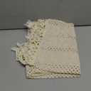 Boho Placemats 4/6/8 Set of Round Woven Placemat Macrame Style Bicolor Stitching Long Table Runner Farmhouse Rustic Natural Burlap Cotton for Kitchen Dining Table(4 Sets,Beige,12x72)