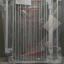 Cumbor 34" Extra Tall No Bottom Bar Baby Gate for Stairs, Wall Mounted Dog Gate Indoor for Larger Pets, Expandable 29.2-43" Safety Gate for Doorways, Wide Walk Thru Door for Easy Access (White)