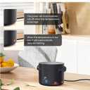 Portable Electric Lunch Box, 33 Ounce Food Warmer Cooker,12/24/110V Upgraded Heated Lunch Box for Car/Truck/Office Ideal Men & Women's Gifts,Warming Soup,Meal,Spill-Free,100W (Black)
