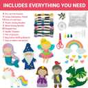 Craftorama Sewing Kit for Kids, Fun and Educational Fairytale Craft Set for Boys and Girls Age 7-12, Sew Your Own Felt Animals Craft Kit for Beginners, 165 Piece Set