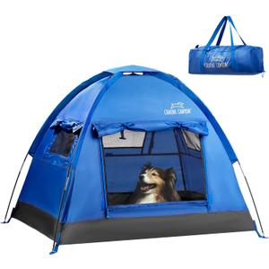 Luna Portable Dog Tent, Indoor/Outdoor Dog House for Camping, Waterproof Cat and Dog Tents with Zippered Door and Mesh Windows for Airflow and Ventilation for Beach, Backyard