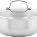 KitchenAid22 Brushed Stainless Steel Casserole Dish/Pan with Lid, 4 Quart