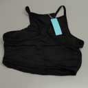 Aqua Eve Women's Sport Bra Bikini Tops Racerback Swimsuit High Neck Bathing Suit Crop Swim Tops Only No Bottom (Black) XS