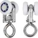 Curtain Track Rollers Curtain Mute Wheel Rollers Hook Pulley Runners/Sliders for Ceiling/Wall Mount Curtain Tracks 30PCS (B)