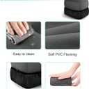 Inflatable Foot Rest Pillow, Kids Airplane Bed, Adjustable 3 Layers Height Leg Rest Pillow, Airplane Travel Essentials Great for Airplane, Office, Home, Trains, Cars