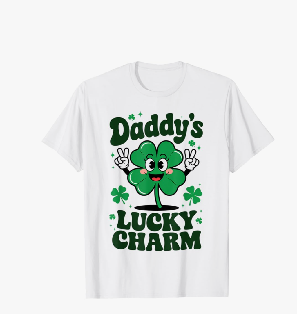 Daddy's Lucky Charm Cute St. Patrick’s Day kids T-Shirt 4T