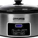 8-Quart Digital Programmable Slow Cooker with Timer - Small Kitchen Appliance for Family Dinners - Serves 10+ People - Heat Settings: Keep Warm, Low and High