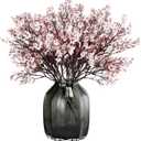 JAKY-Global Babys Breath Fabric Cloth Artificial Flowers 6 Bundle European Fake Silk Plants Decor Wedding Party Decoration Bouquets Real Touch DIY Home Garden (Autumn Pink-6pcs)