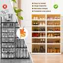 24Pairs Collapsible Shoe Rack Organizer Foldable Shoe Cabinet with Doors, 6Tiers,24Pairs