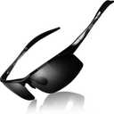 DUCO Mens Sports Polarized Sunglasses UV Protection Sunglasses for Men 8177s (A Black Frame Gray Lens)