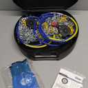 Snow-Chains Auto Fixing 1 Min Quick Fit Easy Installation Tire-Chains, Portable Reusable Universal Emergency Tire Traction Chain for Passenger Car, Pickup Trucks and SUV - Set of 2 (HKN-160)