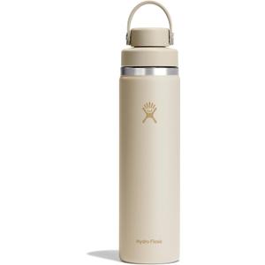 Hydro Flask Water Bottle - Insulated Stainless Steel - Wide Mouth Flex Chug Lid, Non Spill, Leakproof in 24 Oz Coconut Cream