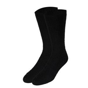 NuVein 8-15 mmHg Medical Compression Socks, Mid Calf Crew Length, Padded Cushion Foot, Black, X-Small