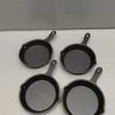 Hiceeden 4 Pack Mini Cast Iron Skillet, 4" Small Frying Pans with Double Drip-Spouts for Stove, Oven, Grill Safe, Indoor and Outdoor Use, Non-stick