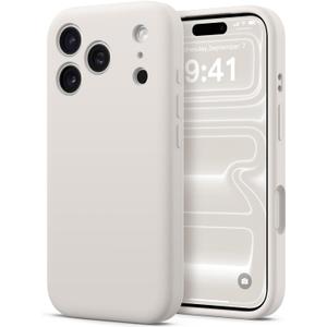 AOTESIER Compatible with iPhone 17 Pro Case, Silicone Upgrade [Full Camera Protection][Integrated Camera Control Button] Shockproof Protective 17 Pro Phone Case with Anti-Scratch Lining, Stone