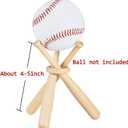 Maitys Baseball Stand Holder for Display Wooden Baseball Holder Stand Mini Sports Balls Bats Display Centerpieces Table Decorations Accessories for Friends Sports Lover Gifts