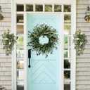 14" Green Preserved Olive Branch Wreath Home Decor Front Door Wall Window Spring Summer Fresh Mother's Day Decoration