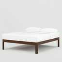 Deana 14'' Metal Platform Bed with Walnut Wood Grain, Heavy Duty Structure Support to 2500lbs, Easy Assembly