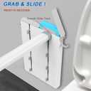 Toilet Brush for RV, Small Space & Bathroom, Disposable Cleaning System with Hanging Holder - 8 Refill Heads, Sturdy Wand & Storage Case