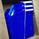 Recycling Rules! 6 Gallon Stackable Recycling Bin Container in Blue, Eco-Friendly BPA-Free Handy Recycler with Handle, 3-Pack