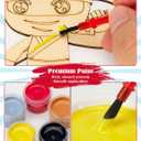 24 Set Ninja Party Favors - with Magnets Diamond Stickers Glitter Glue Pens - Karate Party Favors for Kids - Non-Toxic DIY Wooden Ninja Paint Crafts - Goodie Bags Gifts Prizes for Kids Boys Toddler