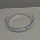 Clear Round Tempered Glass Baking Dish, Glass Bakeware Casserole Dish for Oven and Dishwasher Safe.