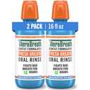 TheraBreath Fresh Breath Mouthwash, Icy Mint Flavor, Alcohol-Free, 16 Fl Oz (Pack of 2)