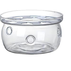 Glass Teapot Warmer, High Heat Resistant Borosilicate Glass Tea Light Warmer, Candles not Included, 5 Inches