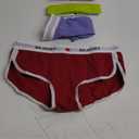 Women's Cotton Underwear Womens Cheeky Panties for Women Comfy Bikini (Medium, Burgundy, Pink, Green, Yellow, Purple)