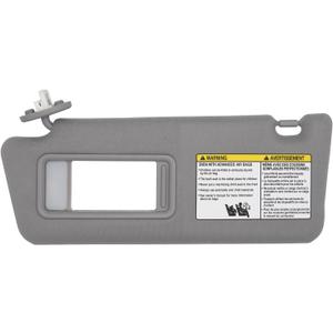 Driver Side Sun Visor Compatible with Toyota Tacoma 2005-2015 Sun Shade with Light Replacement 7432004210B0 Color Gray Driver Side Sun Visor Compatible with Toyota Tacoma 2005-2015 Sun Shade with Light Replacement 7432004210B0 Color Gray